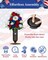 Memorial Day Flowers for Cemetery - Large 36-Head Patriotic Red White and Blue Velvet Roses Bouquet - Artificial Grave Flowers for Veterans with 2 American Flags - America 250 Decorations - 22 Inches